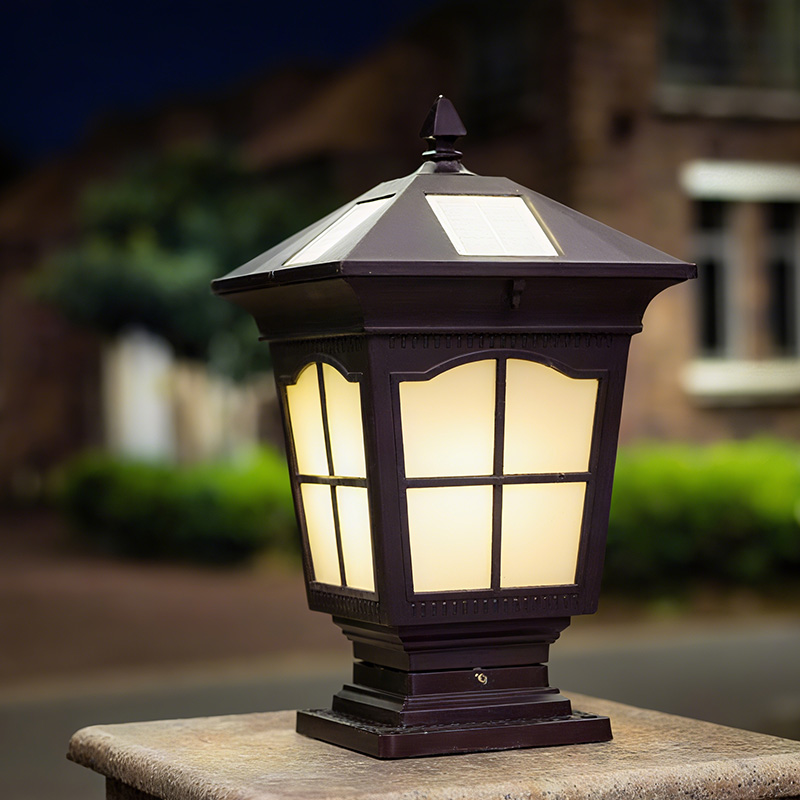 savinglights solar column head light-Description