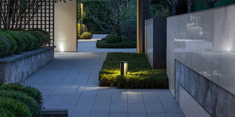 What is the material selection for landscape lighting?