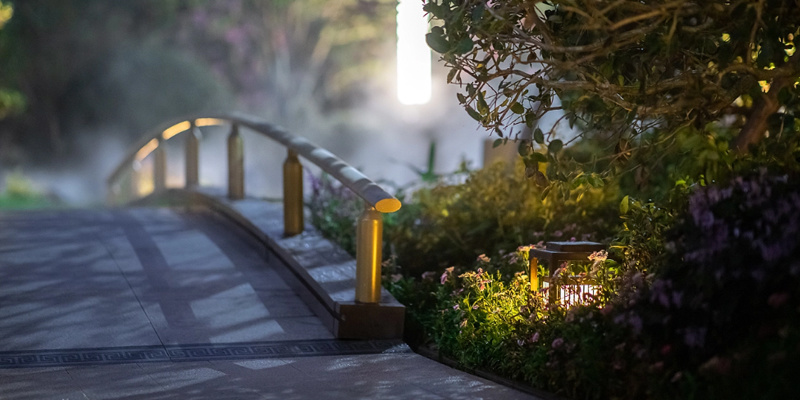 Are there any requirements for the layout of landscape lights